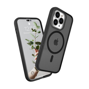 Woodcessories Clear Case Magsafe für iPhone 14 Pro, schwarz