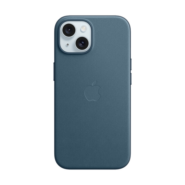 Apple iPhone 15 Feingewebe Case mit MagSafe, pazifikblau
