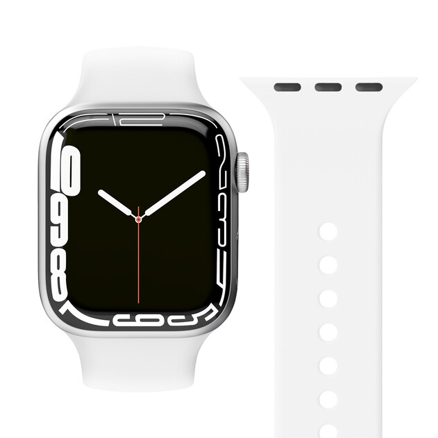 Vonmählen Silikon Loop One für Apple Watch 42/44/45/49 mm, weiß >
